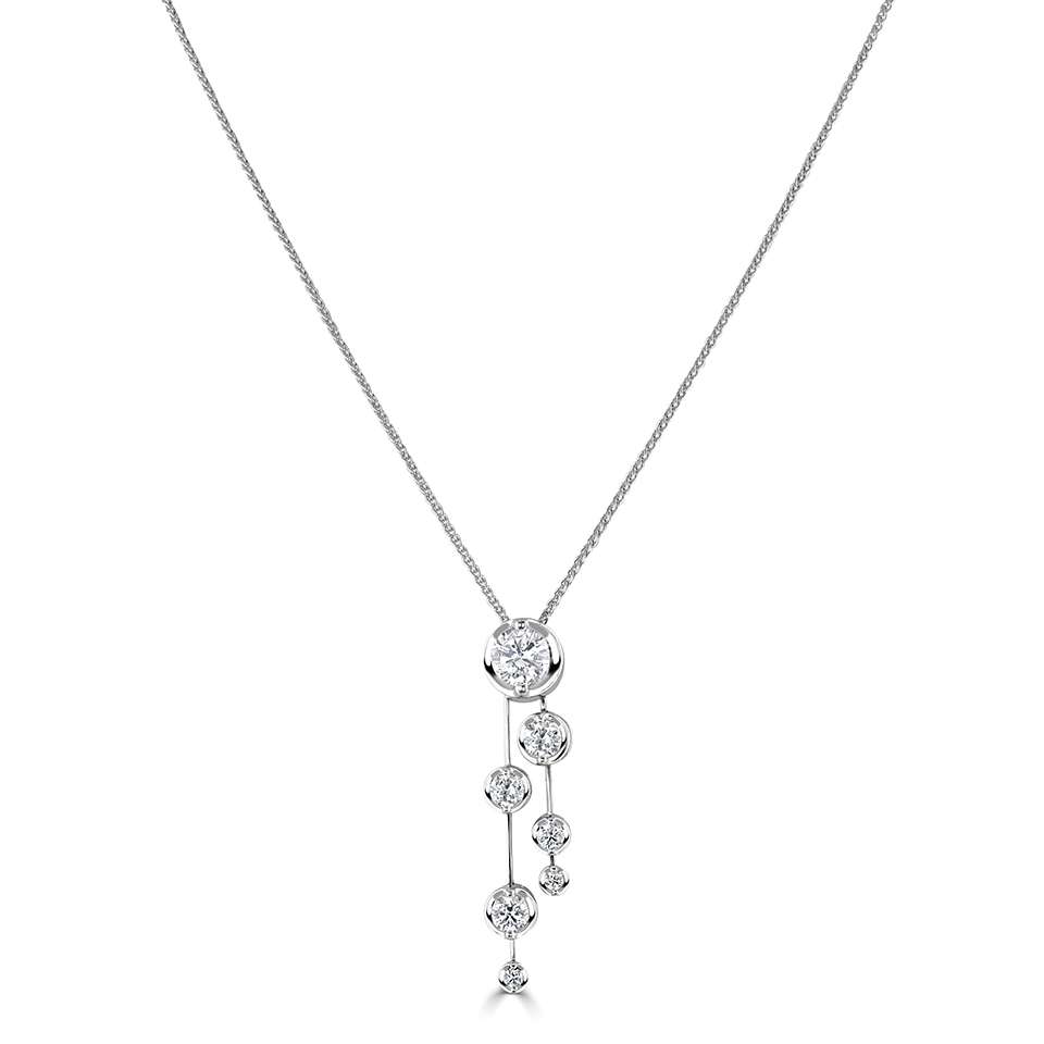 1.00 Carat Natural Diamond Chain Necklaces