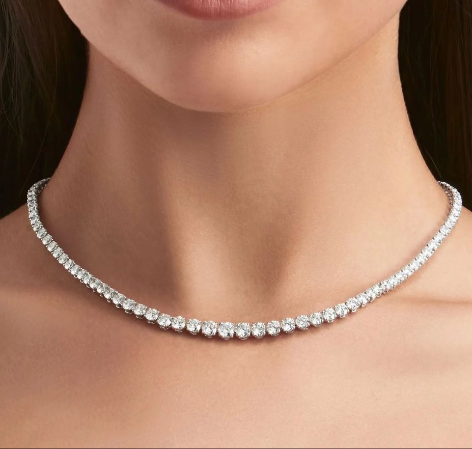 5.00 - 10.00 Carat Lab-Created Diamond Chain Necklaces