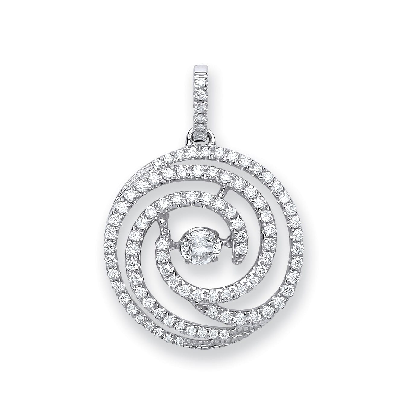 0.60 Carat Natural Diamond Circle Pendants Necklaces