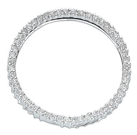1.00 Carat Natural Diamond Circle Pendants Necklaces