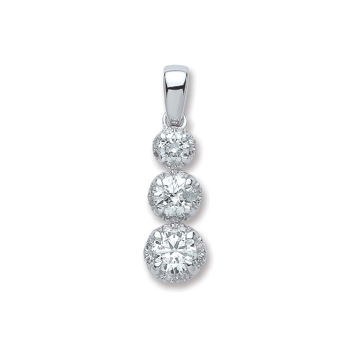 0.75 Carat Natural Diamond Designer Pendants Necklaces