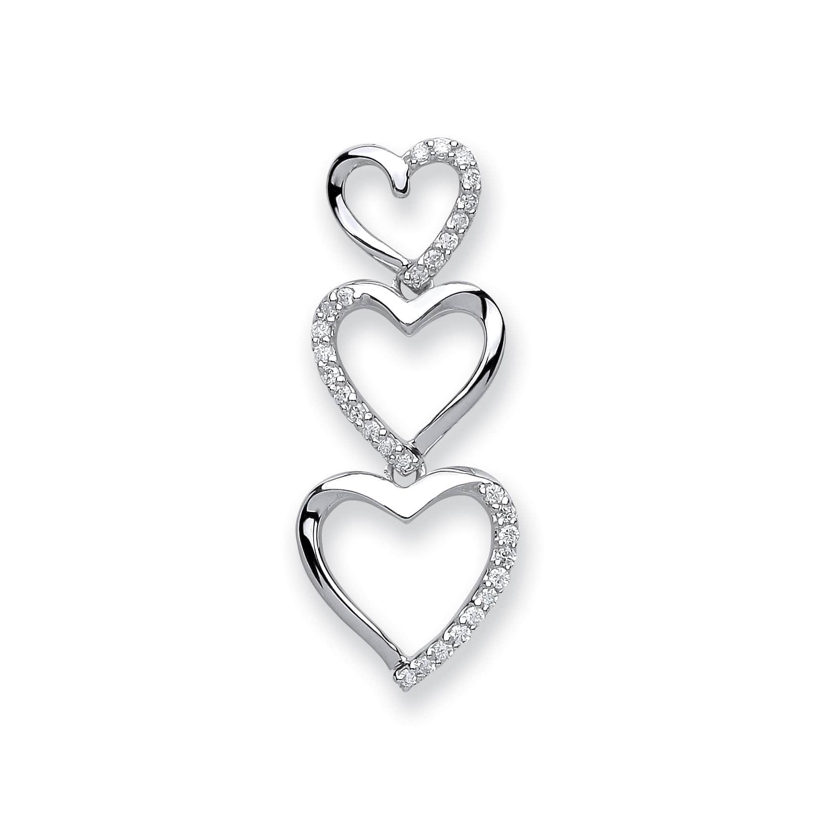 0.15 Carat Natural Diamond Heart Pendants Necklaces