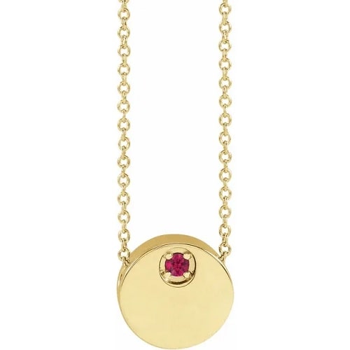 0.05 Ct Natural Ruby Round Cut Parry  Necklaces in Silver 925