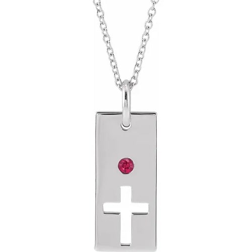 0.05 Ct Natural Ruby Round Cut Ilex  Necklaces in Silver 925