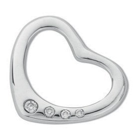 0.07 Carat Natural Diamond Heart Pendants Necklaces