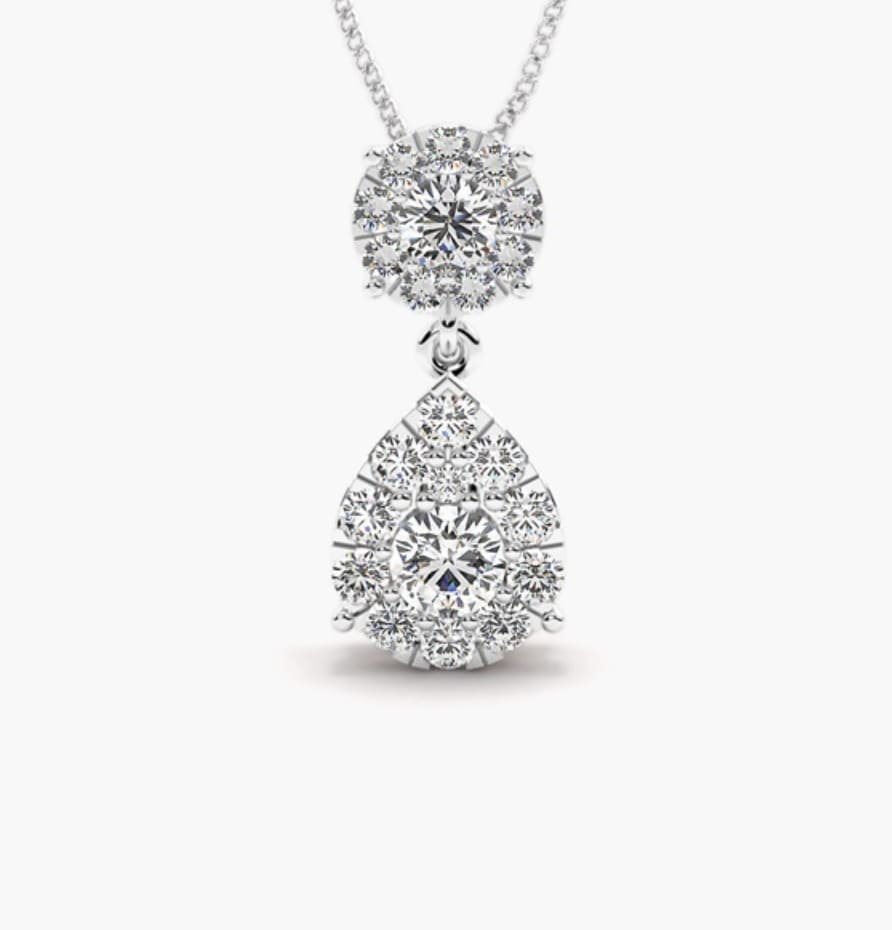 1.03 Carat Natural Diamond Designer Pendants Necklaces