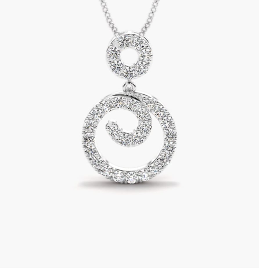 0.52 Carat Natural Diamond Designer Pendants Necklaces