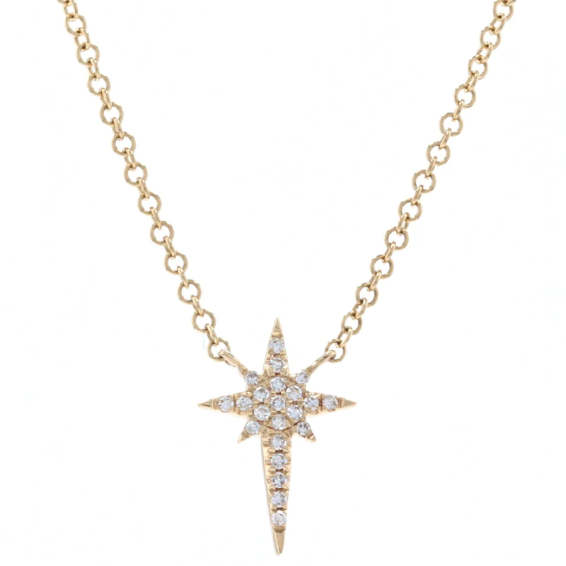 0.15 Carat Natural Diamond Cross Necklace Necklaces