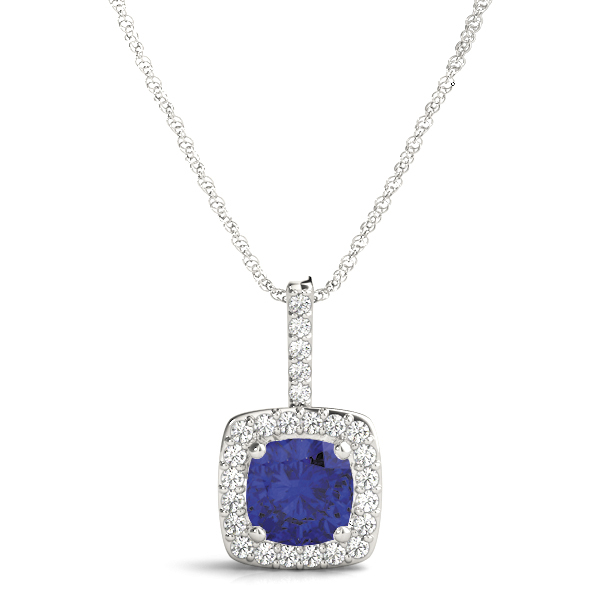 0.3 Ct Blue Sapphire Cushion Cut Pramiti  in Silver 925