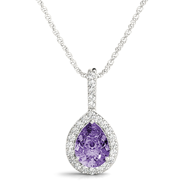 0.4 Ct Amethyst Pear Cut Taisha  in Silver 925