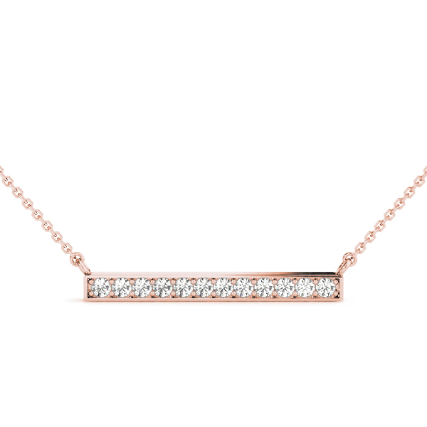 0.25 Ct Lab-Created Round Cut Gabrella  Diamond Necklaces in 9K White Gold