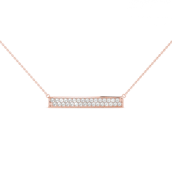 0.36 Ct Lab-Created Round Cut Anna  Diamond Necklaces in Silver 925