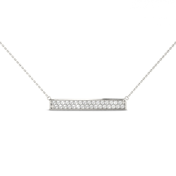 0.36 Ct Lab-Created Round Cut Anna  Diamond Necklaces in Silver 925