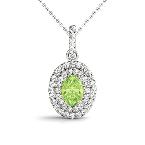 0.4 Ct Peridot Oval Cut Tatia  in Silver 925