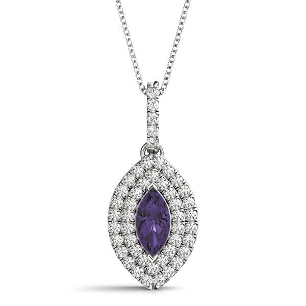 0.3 Ct Amethyst Marquise Cut Tarasha  in Silver 925