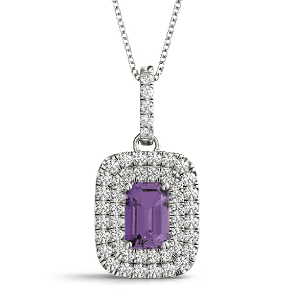 0.5 Ct Amethyst Emerald Cut Toiya  in Silver 925