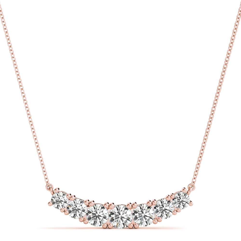 0.5 Ct Lab-Created Round Cut Clarah Diamond Necklaces in 9K White Gold