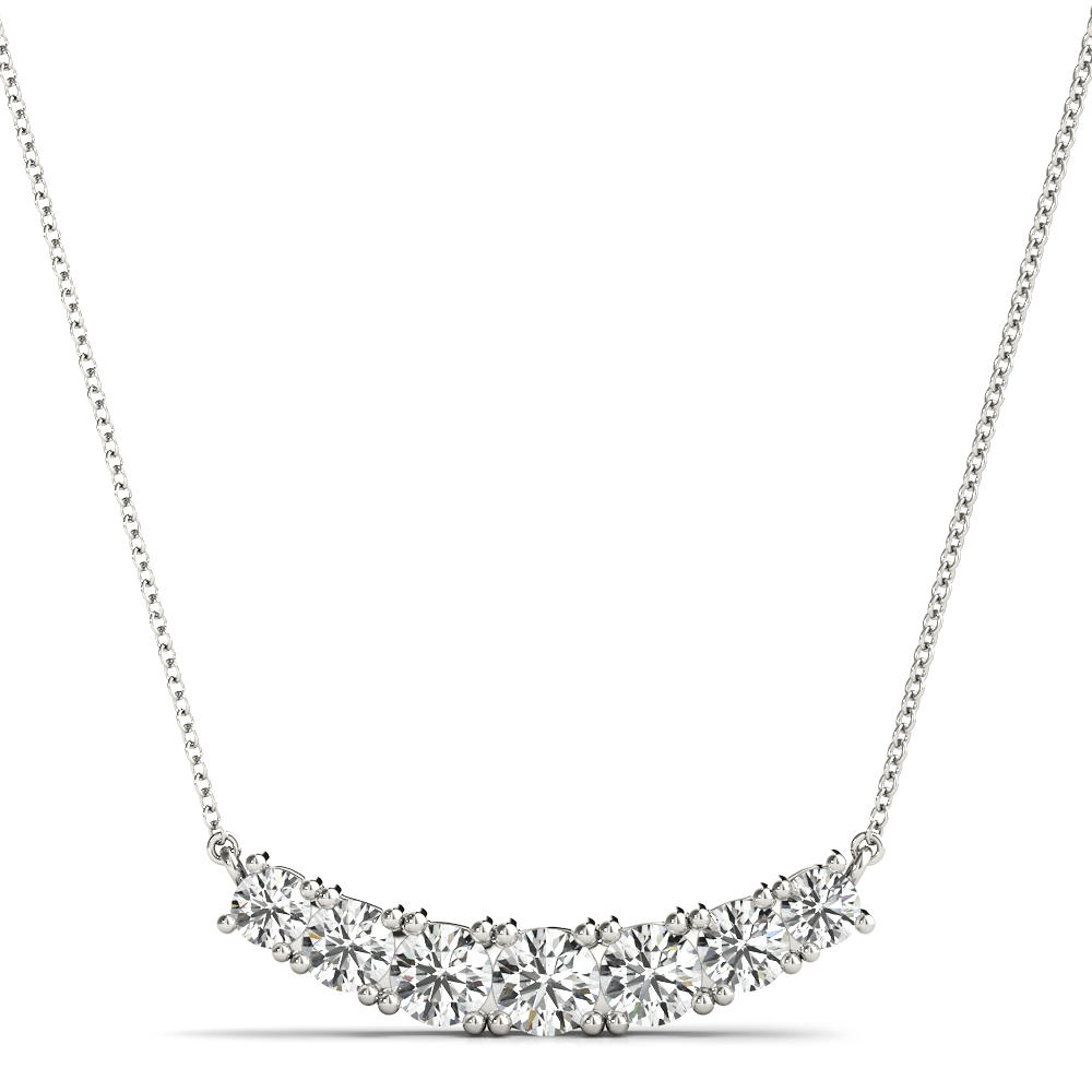 0.5 Ct Lab-Created Round Cut Clarah Diamond Necklaces in 9K White Gold