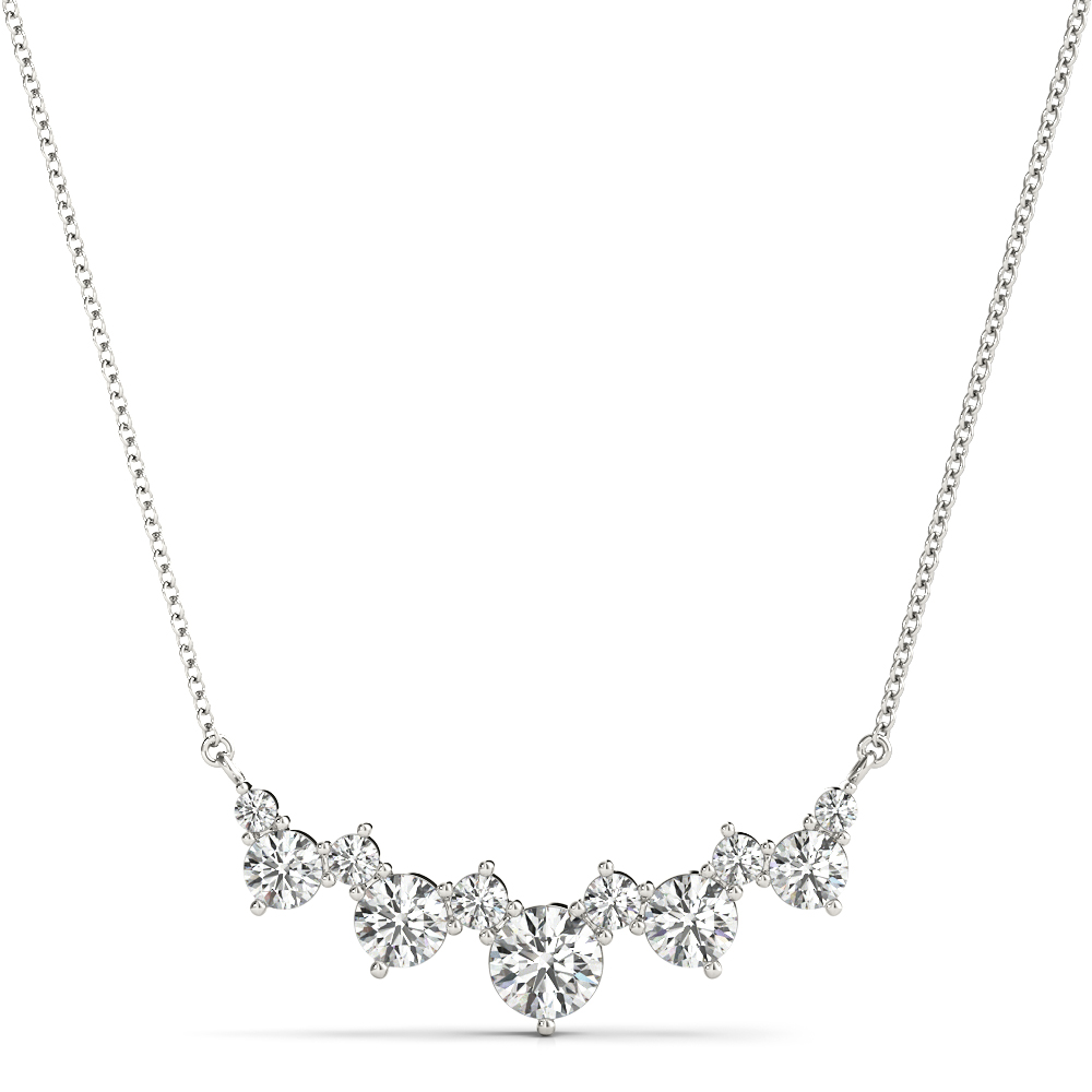 0.85 Ct Lab-Created Round Cut Philothma Diamond Necklaces in Silver 925