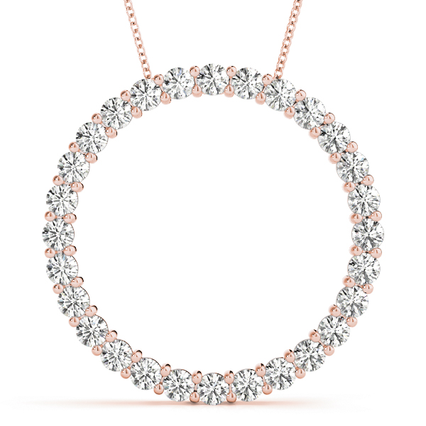 0.99 Ct Lab-Created Diamond Round Cut Marvin Circle Pendants Necklaces in Silver 925