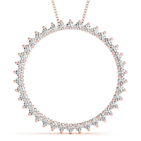 0.24 Ct Lab-Created Diamond Round Cut Harvey Circle Pendants Necklaces in Silver 925