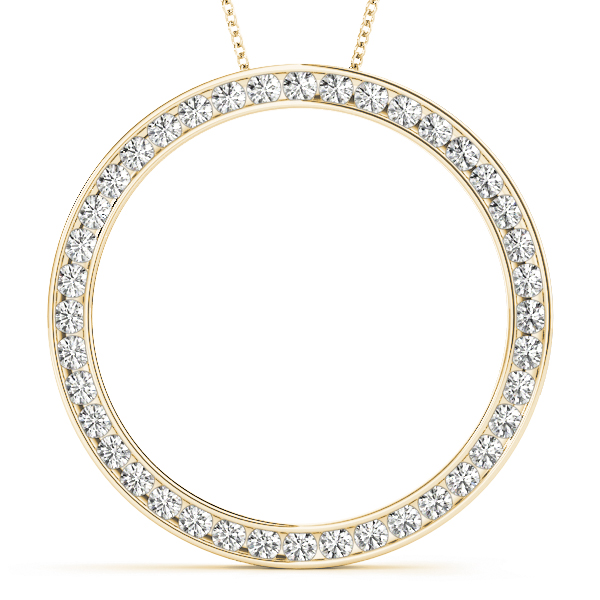 0.24 Ct Lab-Created Diamond Round Cut Godric Circle Pendants Necklaces in Silver 925