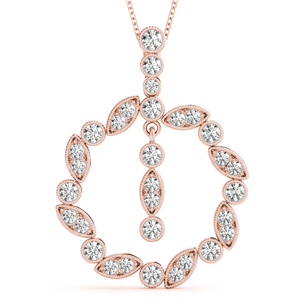 0.65 Ct Lab-Created Diamond Round Cut Dylan Circle Pendants Necklaces in Silver 925