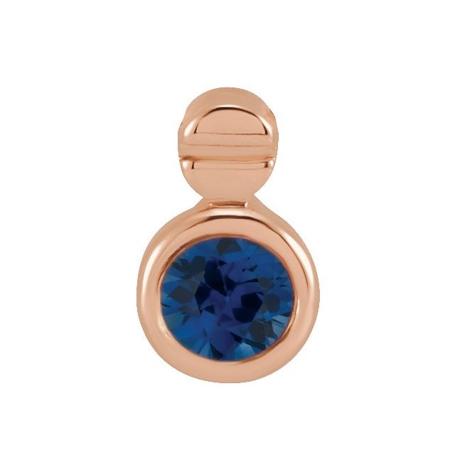 0.15 Ct Blue Sapphire Round Cut Prita  in Silver 925