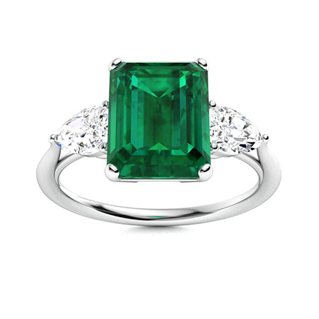 0.75 Carat Emerald Diamond Rings