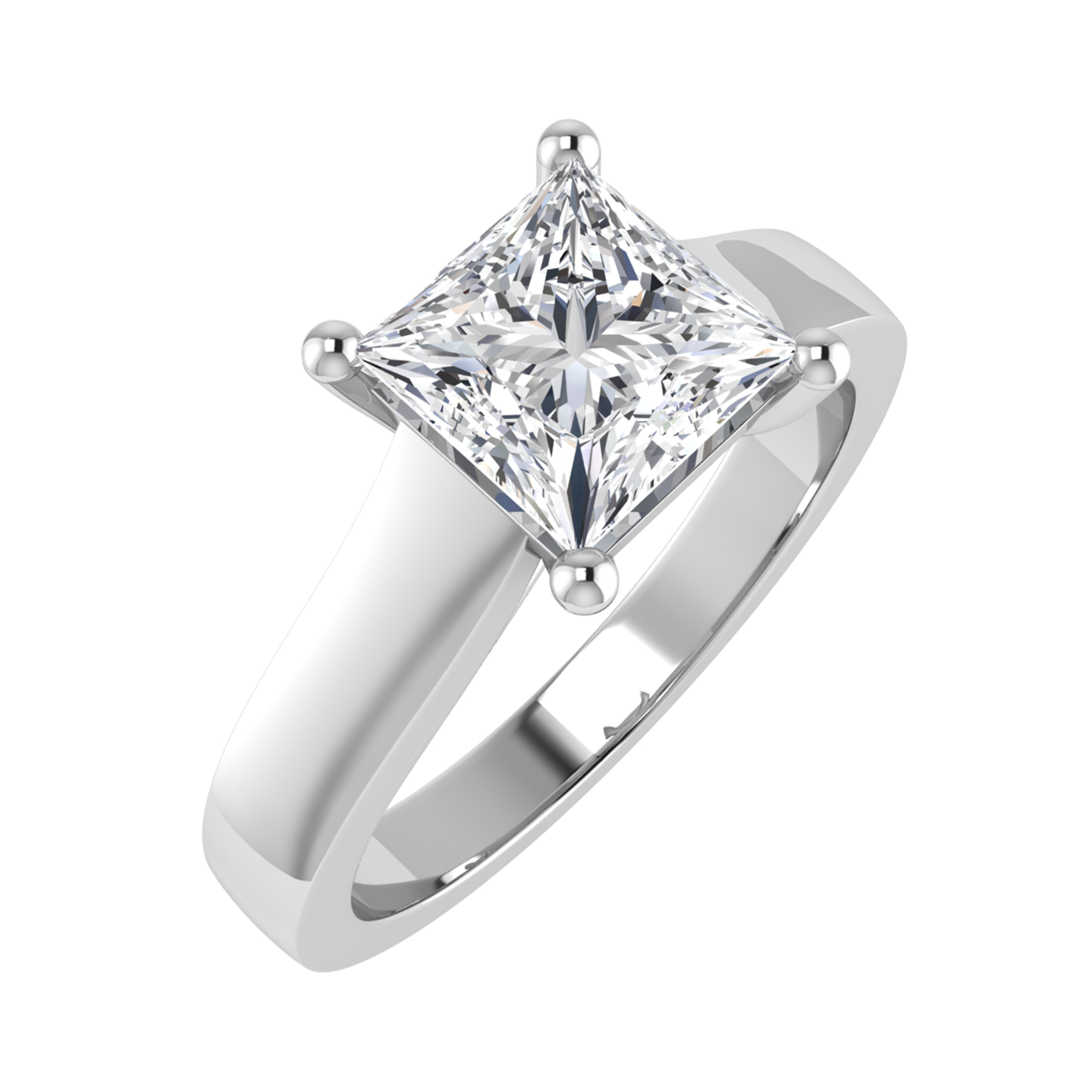 Lab-Created Diamond Solitaire Engagement Rings