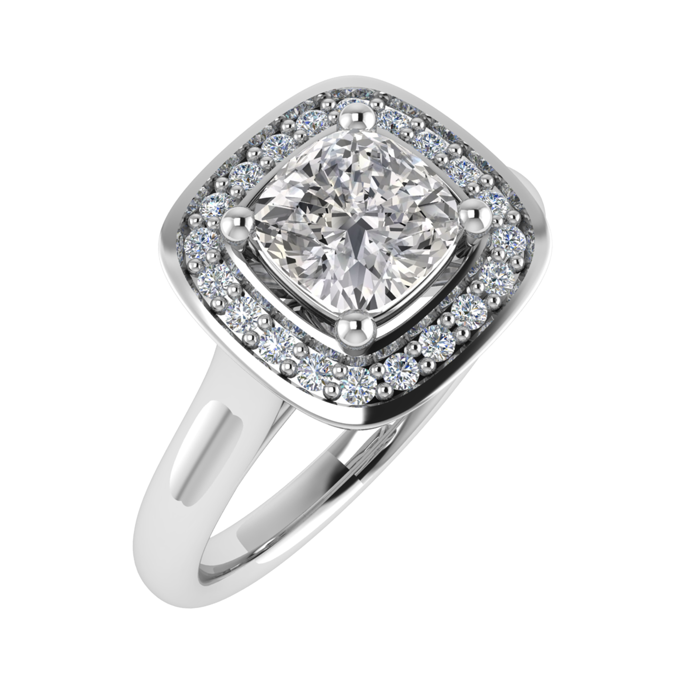 0.20 - 3.00 Carat Natural Diamond Halo Engagement Rings