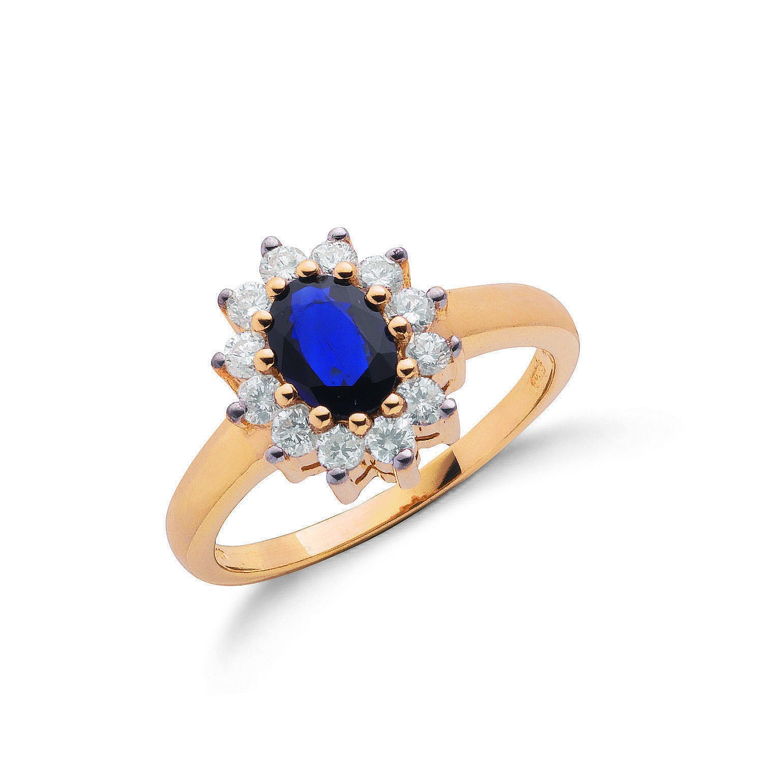 1.25 Carat Blue Sapphire Diamond Rings