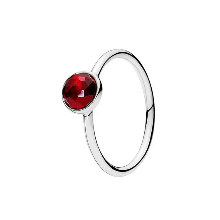 0.3 Ct Natural Ruby Round Cut Audreigh  in Silver 925