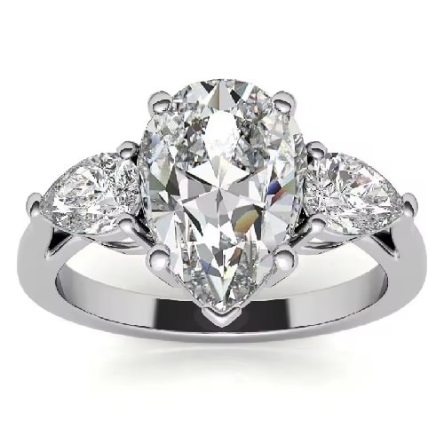 1.50 - 1.95 Carat Lab-Created 3 Stone Diamond Rings