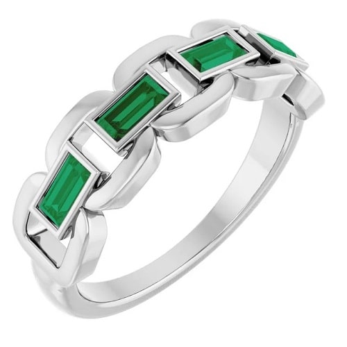 0.56 Carat Emerald Gemstone Rings