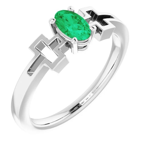 0.25 Carat Emerald Diamond Rings