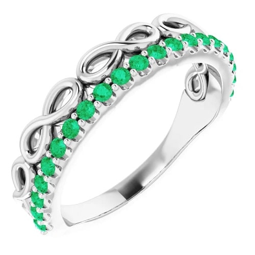 0.42 Carat Emerald Gemstone Rings
