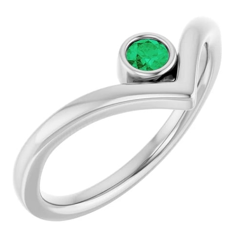 0.12 Ct Emerald Round Cut Xoe  in Silver 925