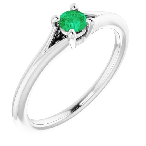 0.15 Carat Emerald Gemstone Rings