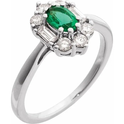 1.15 Carat Emerald Gemstone Rings