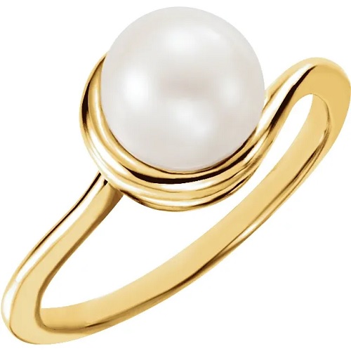 Pearl Round Cut Zophai Gemstone Diamond Rings in 9K White Gold