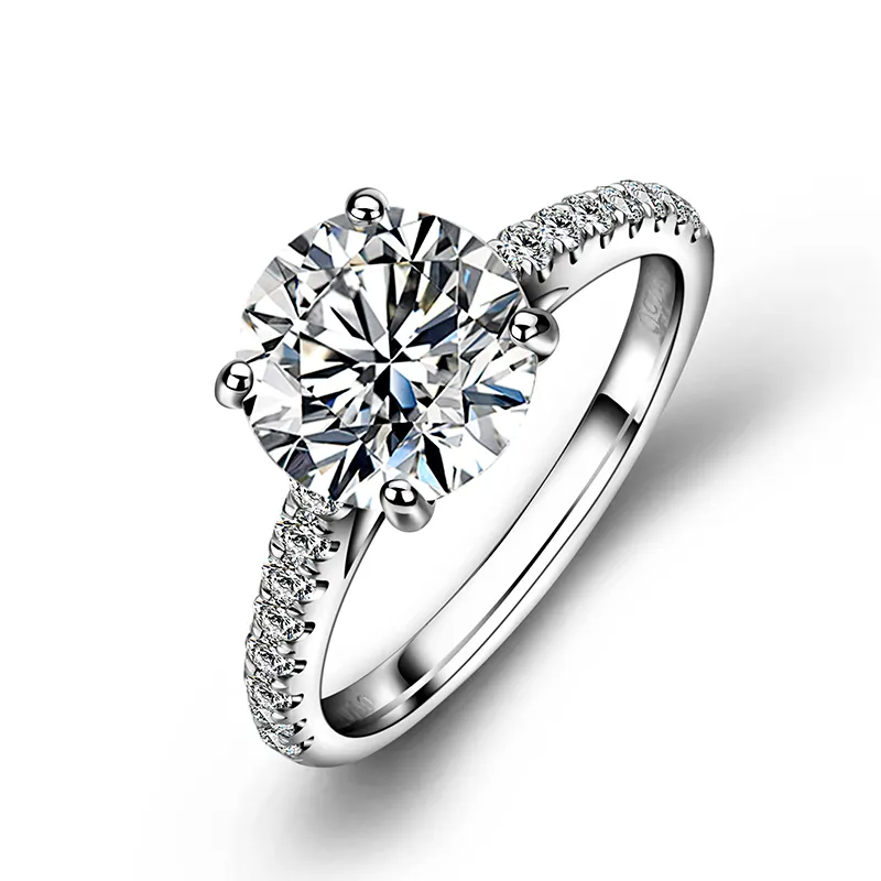 1.00 Carat Lab-Created Diamond Side Stone Engagement Rings