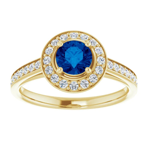 1.28 Ct Blue Sapphire Round Cut Alisanne  in Silver 925