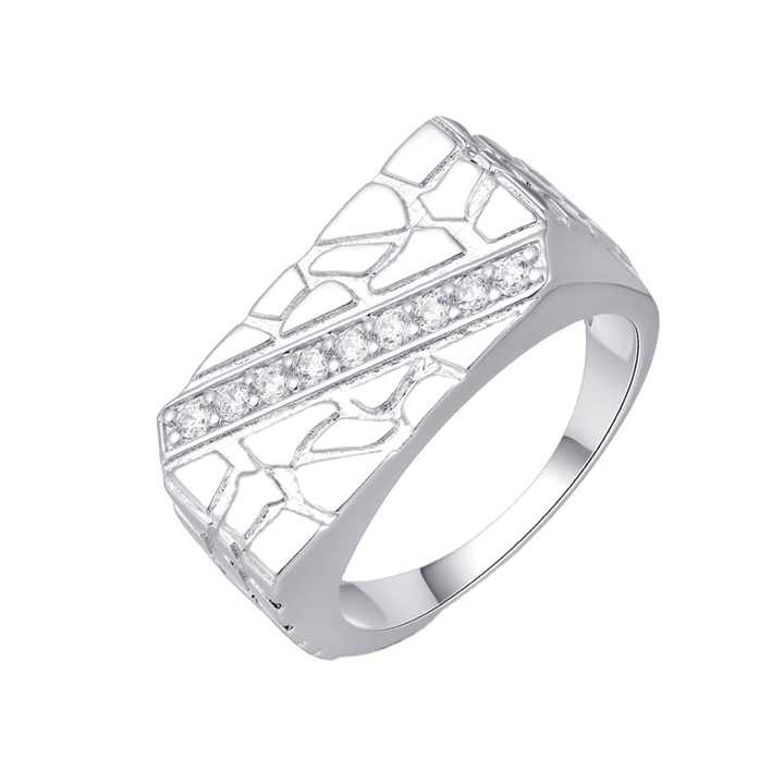 0.25 Ct Lab-Created Round Cut Filomina  Mens Diamond Rings in Silver 925