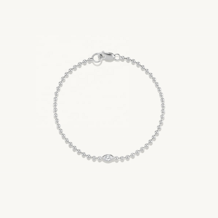 0.2 Ct Natural Diamond Jenilia  Chain Bracelets in 9K White Gold