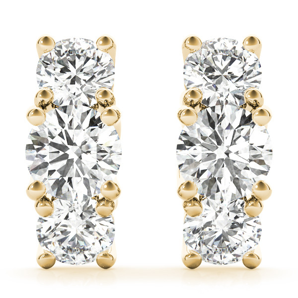 2.18 Ct Lab-Created Round Cut Sienns  Cluster Diamond Earrings in Silver 925