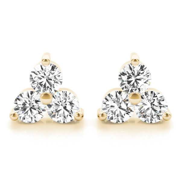 0.24 Ct Lab-Created Round Cut Ellen Cluster Diamond Earrings in Silver 925