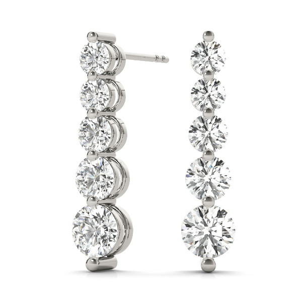 0.23 Ct Lab-Created Round Cut Thelma Cluster Diamond Earrings in Silver 925