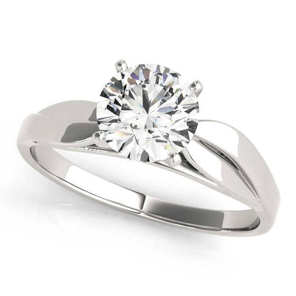 0.1 Ct Natural Diamond Round Cut  Engagement Rings in Silver 925