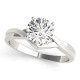 0.1 Ct Natural Diamond Round Cut Lyra in Silver 925